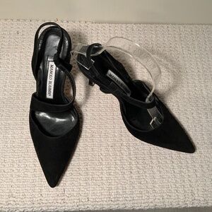 Manolo Blahnik Black Suede Pump